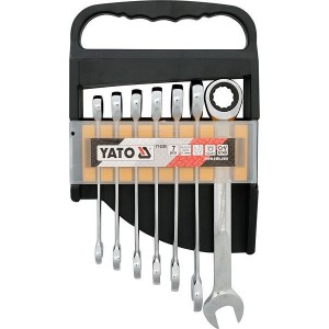 Sada klíčů očkoplochých 7ks 10-19 mm ráčnové YATO YT-0208