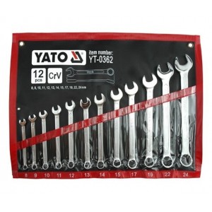 Sada klíčů očkoplochých 12ks 8-24 mm YATO YT-0362