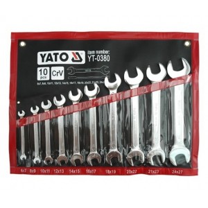 Sada klíčů plochých 10 ks 6 - 27 mm YATO YT-0380