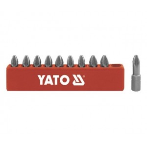 Bit křížový 1/4" PZ2 x 25 mm 10 ks YATO YT-0471