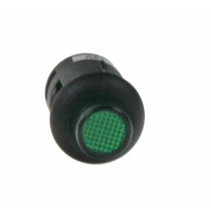 Spínač kulatý 6A zelená LED
