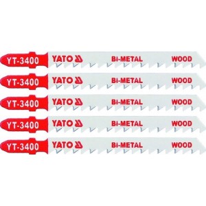 List do přímočaré pily 100 mm na dřevo TPI6 5 ks Bi-Metal YATO YT-3400