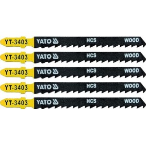List pilový do přímočaré pily na dřevo typ T 6TPI sada 5 ks YATO YT-3403
