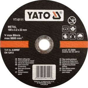 Kotouč na kov 125 x 22 x 1,2 mm YATO YT-5923