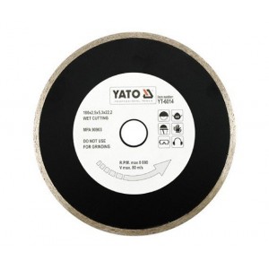 Kotouč diamantový 180 x 22,2 x 2,5 mm hladký YATO YT-6014