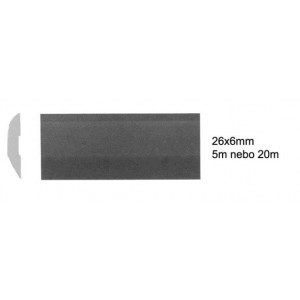Samolepicí ochranná lišta černá 26x6mm 5m