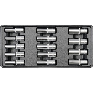 Vložka do zásuvky - klíče nástrčné hluboké 8-21mm 14ks YATO YT-5539
