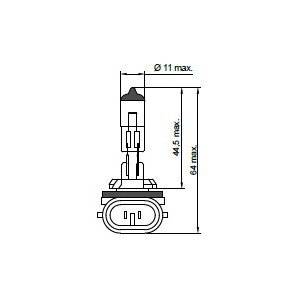 Autožárovka H27W/2 12V 27W PGJ13 TESLA B12721