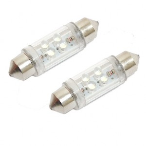 Žárovka 4LED 12V suf.11X39 SV8.5 červená 2ks Compass 33722