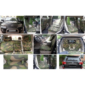 Autopotahy TOYOTA LAND CRUISER V8, 7 míst,  MODEL 2016, ARMY styl