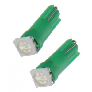 LED žárovka 12V s paticí T5 zelená, 1LED/3SMD