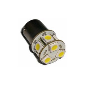 LED žárovka 12V s paticí BAU15S bílá, 9LED/3SMD