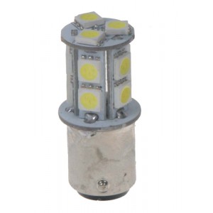 LED žárovka 24V s paticí BAY15d bílá, 13LED/3SMD