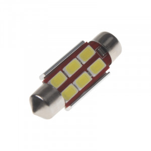 LED žárovka 24V s paticí sufit (36mm), 6LED/5730SMD s chladičem