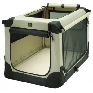 Přepravka pro psa  skládací Maelson Soft Kennel S 62x41x41cm černo béžová