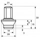 Kolová matice M12x1,5x30 mm uzavřená s kovovou kuželovou podložk