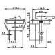 Vypínač kolébkový kulatý malý 250v AC 3A