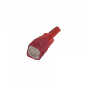 LED žárovka 12V s paticí T5 červená, 1LED/3SMD