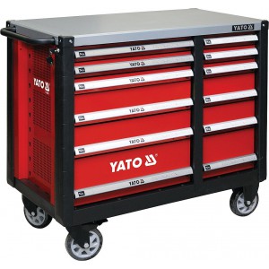 Skříňka dílenská pojízdná 6+6 zásuvek červená YATO YT-09003