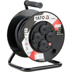 YATO Prodlužovací kabel na bubnu 20m 4 zásuvky IP44 16A YT-81052