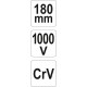 Kleště štípací boční 180mm VDE (1000V) YATO YT-21159