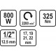 Elektrický rázový utahovák 800W ,325Nm Sthor 57091