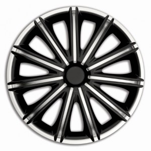 Poklice na kola NERO SILVER/BLACK 15"