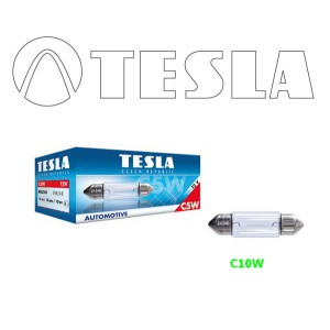 Autožárovka 12V 10W 11x38 SV8,5 sufit TESLA B86201