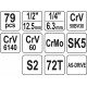 Gola sada 1/2', 1/4'' + příslušenství 79 ks YATO YT-38911