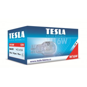 Autožárovka 12V W16W W2.1x9.5d TESLA B66101