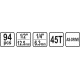 Gola sada 1/2" 94 ks STHOR 58687