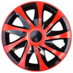 Poklice na kola DRACO CS BLACK/RED 16"