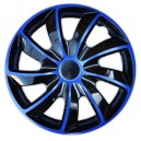 Poklice na kola QUAD BICOLOR BLACK/BLUE 16"