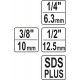 Sada adaptérů SDS+ 1/4", 3/8", 1/2" YATO YT-04686