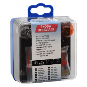 Žárovky servisní box ŠKODA OCTAVIA III H7+H8 Compass 08537