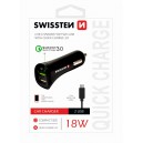 Auto nabíječka CL Quick Charge 3.0, 12V-24V, 5V, 2400mA, 18W, rychlo nabíjení telefonů a GPS