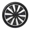 Poklice na kola LAZIO Carbon SILVER/BLACK 15"